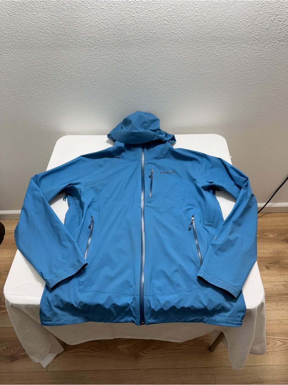Patagonia Stretch Rainshadow H2No Rain Jacket Hooded Blue Men’s Large FA18 84800